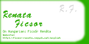 renata ficsor business card