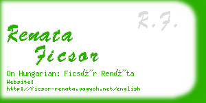 renata ficsor business card